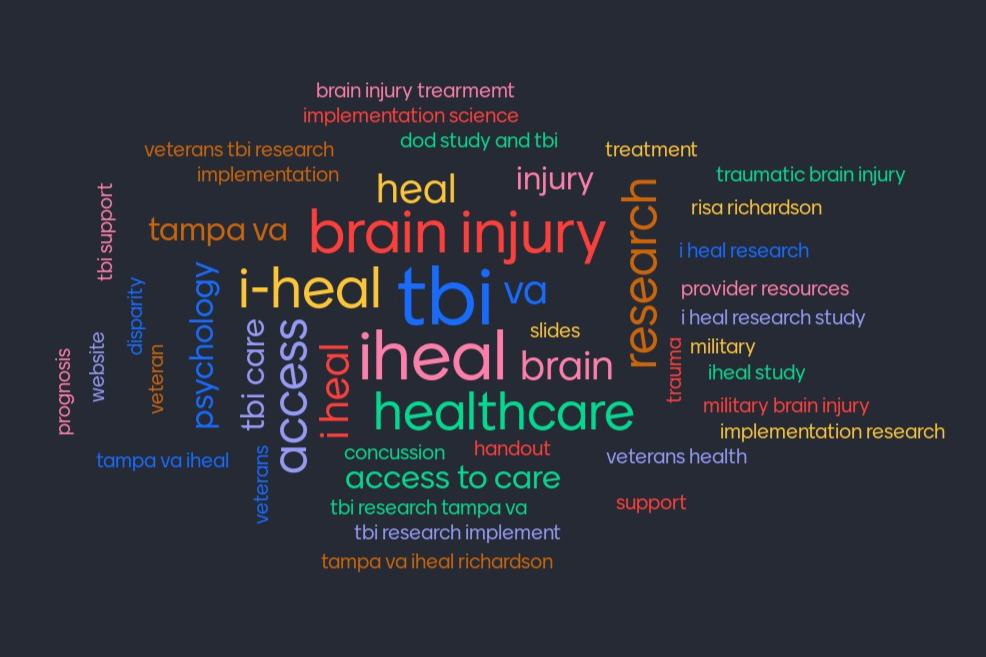 word cloud describing I-heal